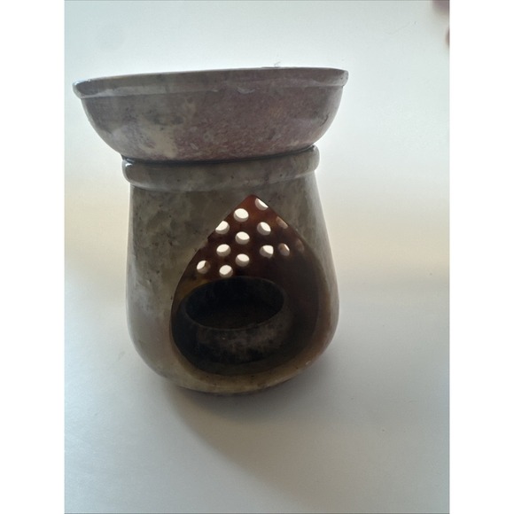 Carved Soapstone Tea Light Candle Wax Tart Melter - Picture 6 of 12